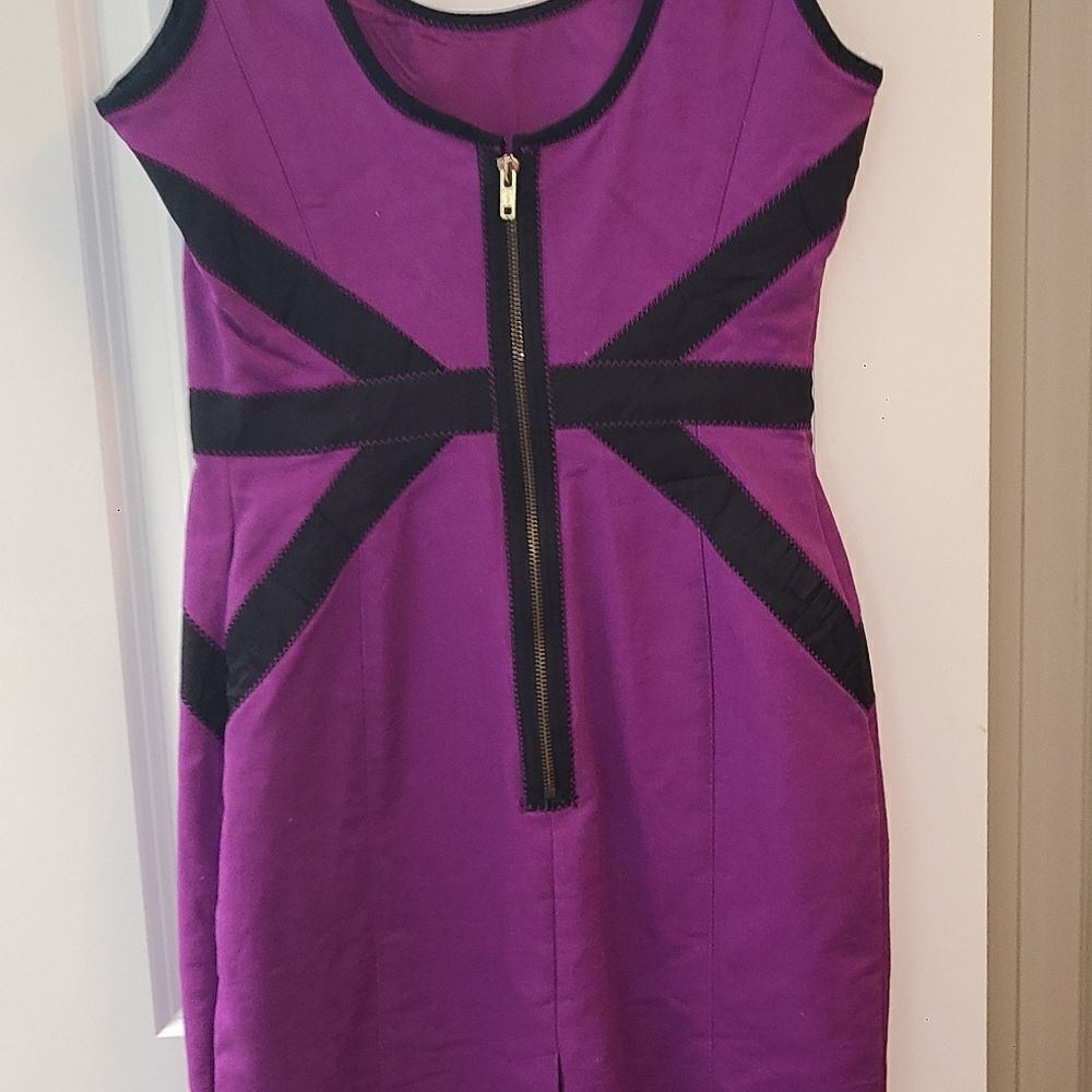 Worthington Stretch Purple Sheath Dress - Picture 9 of 11